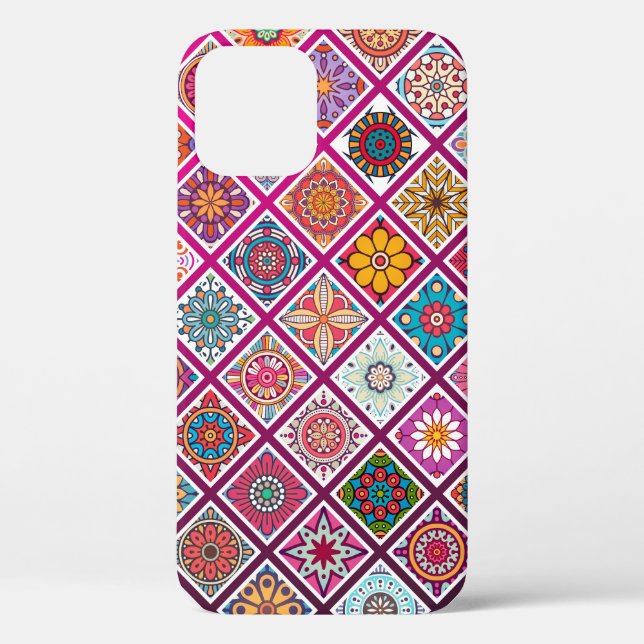 Moroccan Bohemian Mandala Tiles Case-Mate iPhone Case (Back)