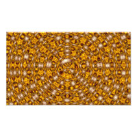 Moroccan Boho Red Gold Abstract Pattern