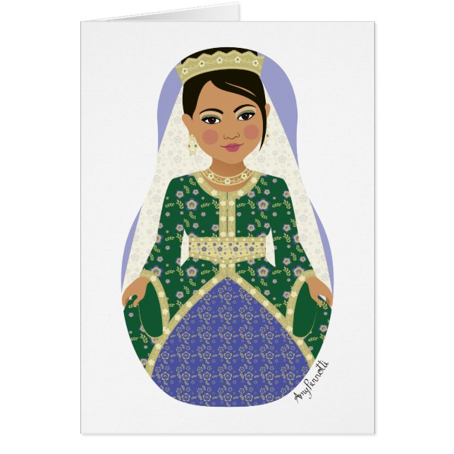 Moroccan Bride Matryoshka Card (Front)