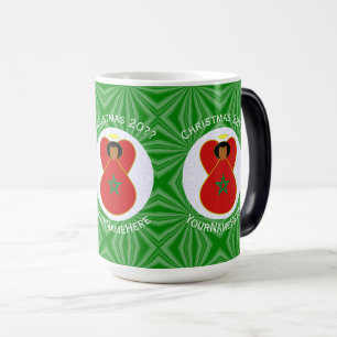 Moroccan Christmas Angel Flag Personalised  Magic Mug