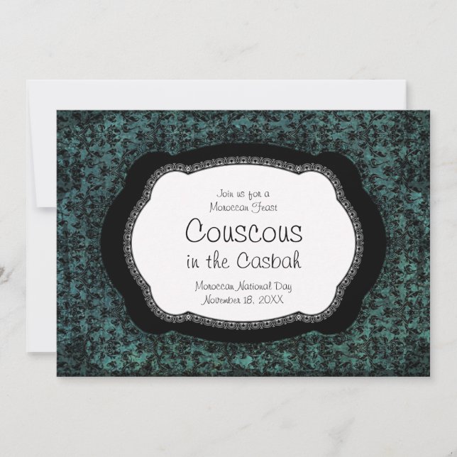 Moroccan Couscous Belly Dancing Bedouin Tent Party Invitation (Front)