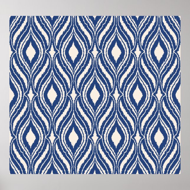 Moroccan damask, abstract seamless pattern. poster (Front)