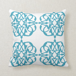 Moroccan Damask Teal Cushion
