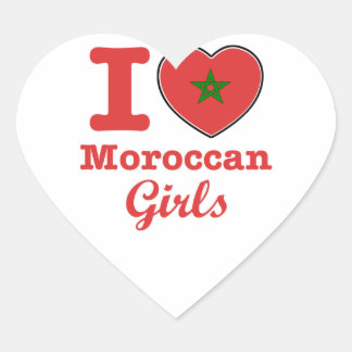 Moroccan design heart sticker