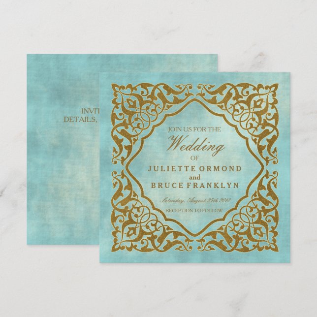 Moroccan Design - Invitation Card (Front/Back)