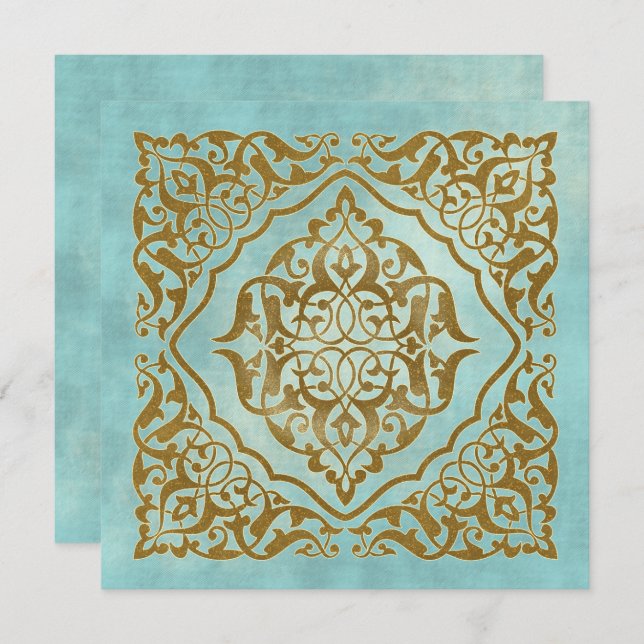 Moroccan Design - Invitaton Card (Front/Back)