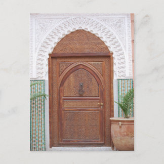 Moroccan door postcard