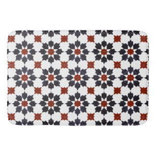 Moroccan Eight Point Star Pattern Bath Mat
