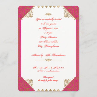 Moroccan Ethnic Theme Birthday Invitation