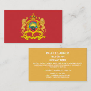 Moroccan Flag & Coat of Arms, Flag of Morocco Business Card