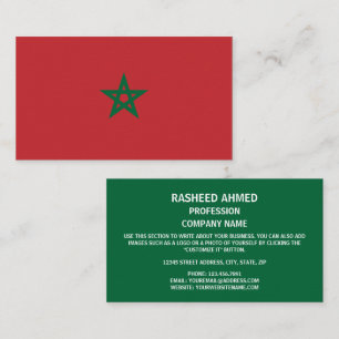 Moroccan Flag, Flag of Morocco Business Card