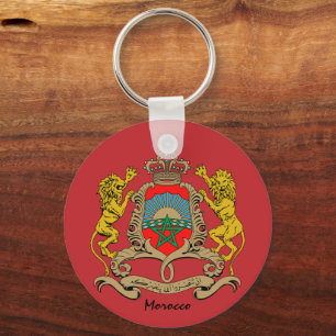 Moroccan Flag & Morocco holiday, patriots / sports Key Ring