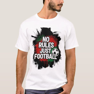 Moroccan Flag Street Football Spirit Design T-Shirt