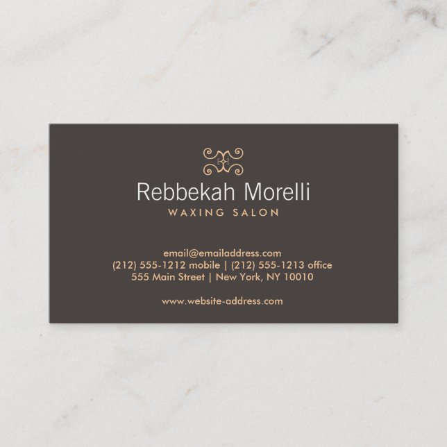 MOROCCAN FLOURISH in WARMTH Business Card (Front)