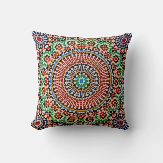 Moroccan Geometric Pattern  Cushion (Front)