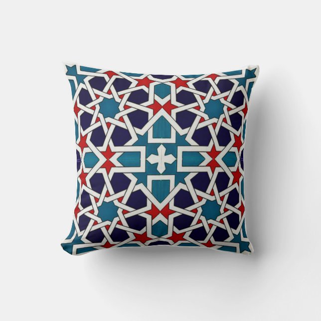 Moroccan Geometric Throw Pillow ،Timeless Elegance (Front)