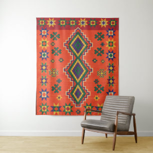 Moroccan Harmony in Orange Tapestry