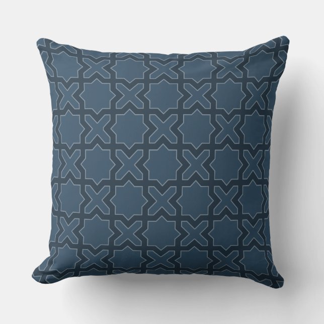 Moroccan Inspired Geometric Pattern - Throw Pillow (Front)