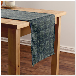 Moroccan Inspired Green Geometric  Medium Table Runner