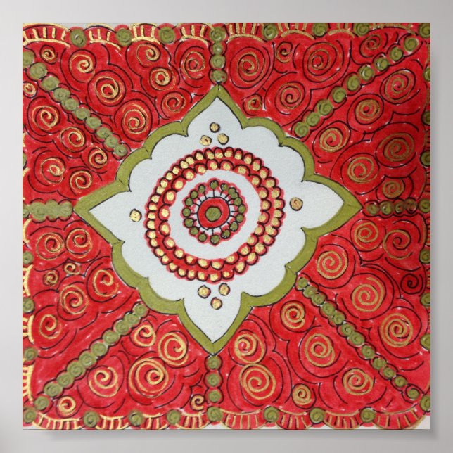 Moroccan Inspired Henna Art Poster (Front)