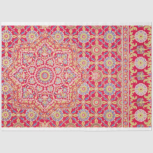 Moroccan inspired pink and blue print decoupage tissue paper
