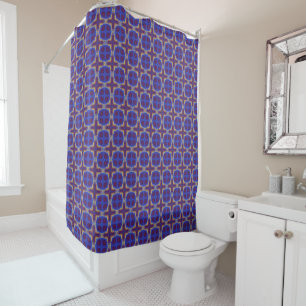 Moroccan kaleidoscope shower curtain