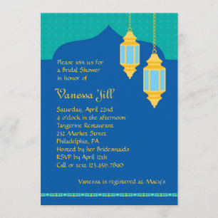 Moroccan Lantern Bridal Shower Invitation
