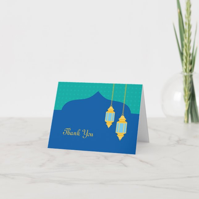 Moroccan Lantern Thank You Card (Front)