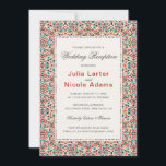 Moroccan Lattice Geo Mandala Wedding Reception Invitation<br><div class="desc">Beautiful invitations and stationery for special occasions and festivals are available in both physical and digital formats. We can extend any design into matching items such as RSVP cards,  labels,  envelopes,  and more. Customization is available upon request. Looking forward to hearing from you!</div>