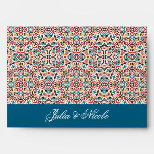 Moroccan Lattice Geometric Mandala Wedding Envelope