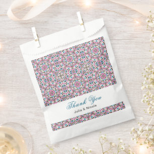 Moroccan Lattice Geometric Mandala Wedding Favour Bag