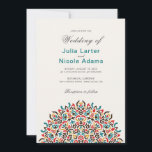 Moroccan Lattice Geometric Mandala Wedding Invitation<br><div class="desc">Beautiful Invitation to celebrate Special occasions and festivals comes with digital and E-invitation as per your request. We would love to replicate our designs to make multiple products like rsvp cards, labels envelopes, and more. Customisation is available for ready to print on request at info@shamaurcreatif@gmail.com Look Forward to hearing from...</div>