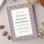 Moroccan Lattice Geometric Mandala Wedding Invitation<br><div class="desc">Beautiful Invitation to celebrate Special occasions and festivals comes with digital and E-invitation as per your request. We would love to replicate our designs to make multiple products like rsvp cards, labels envelopes, and more. Customisation is available for ready to print on request at info@shamaurcreatif@gmail.com Look Forward to hearing from...</div>