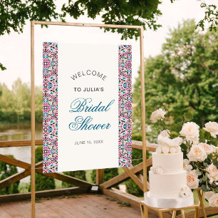 Moroccan Lattice Geometric Mandala Wedding Poster