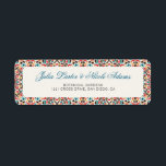 Moroccan Lattice Geometric Mandala Wedding Return Address Label<br><div class="desc">Beautiful Invitation to celebrate Special occasions and festivals comes with digital and E-invitation as per your request. We would love to replicate our designs to make multiple products like rsvp cards, labels envelopes, and more. Customisation is available for ready to print on request at info@shamaurcreatif@gmail.com. Look Forward to hearing from...</div>