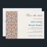 Moroccan Lattice Geometric Mandala Wedding Save The Date<br><div class="desc">Beautiful Invitation to celebrate Special occasions and festivals comes with digital and E-invitation as per your request. We would love to replicate our designs to make multiple products like rsvp cards, labels envelopes, and more. Customisation is available for ready to print on request at info@shamaurcreatif@gmail.com. Look Forward to hearing from...</div>