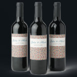 Moroccan Lattice Geometric Mandala Wedding Wine Label<br><div class="desc">Beautiful Invitation to celebrate Special occasions and festivals comes with digital and E-invitation as per your request. We would love to replicate our designs to make multiple products like rsvp cards, labels envelopes, and more. Customisation is available for ready to print on request at info@shamaurcreatif@gmail.com. Look Forward to hearing from...</div>