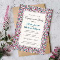 Moroccan Lattice Geometry Mandala Engagement Party