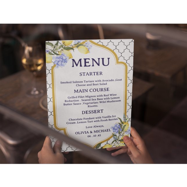 Moroccan Lemon Wedding Menu (Creator Uploaded)