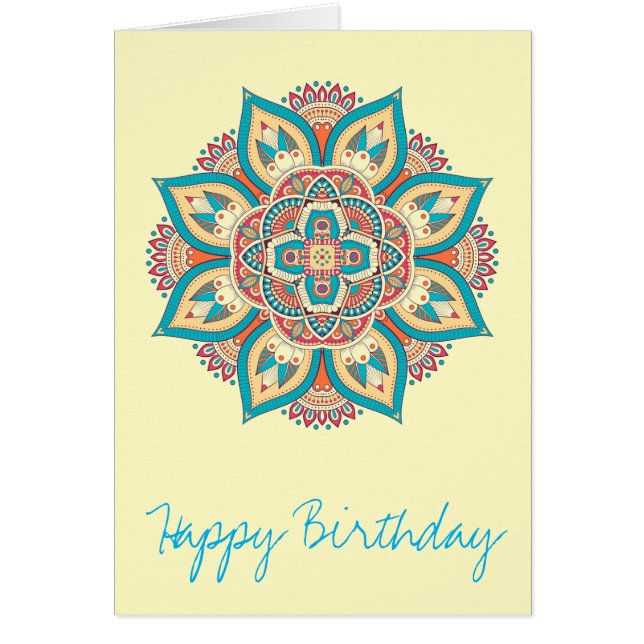 Moroccan mandala colorful ethnic pattern (Front)