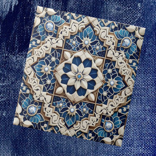 Moroccan Mediterranean Faux Diamond Tile Pattern