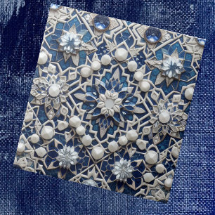 Moroccan Mediterranean Faux Diamond Tile Pattern