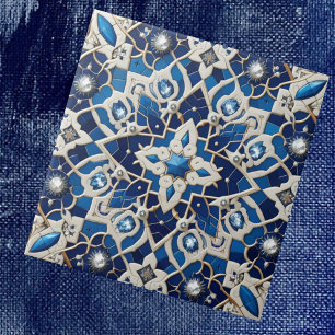 Moroccan Mediterranean Faux Diamond Tile Pattern