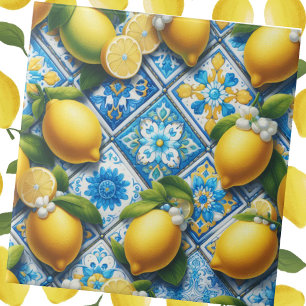 Moroccan Mediterranean Lemons  Ceramic Tile