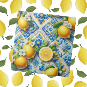 Moroccan Mediterranean Lemons  Ceramic Tile