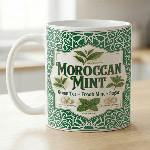Moroccan Mint Tea Botanical Recipe Coffee Mug