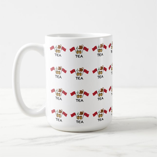 Moroccan Mint Tea, Morocco Flag & Traditional Tea  Coffee Mug (Left)