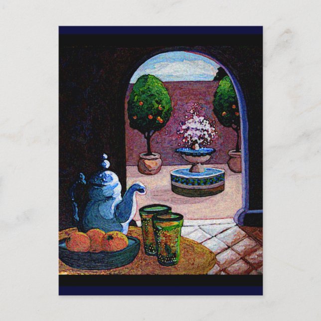 Moroccan mint tea postcard (Front)