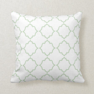 Moroccan Mint with White Cushion