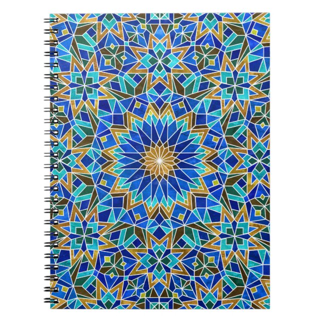 Moroccan Mosaic: Arabic Seamless Design Notebook (Front)